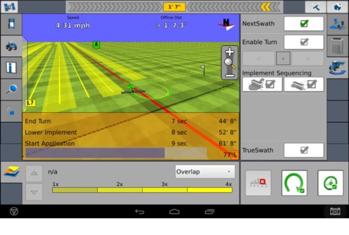 Układ  automatycznego uwrocia Next Swath firmy Case IH