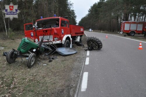 policja, wypadek, Biała Podlaska, traktor, ciągnik, prokuratura