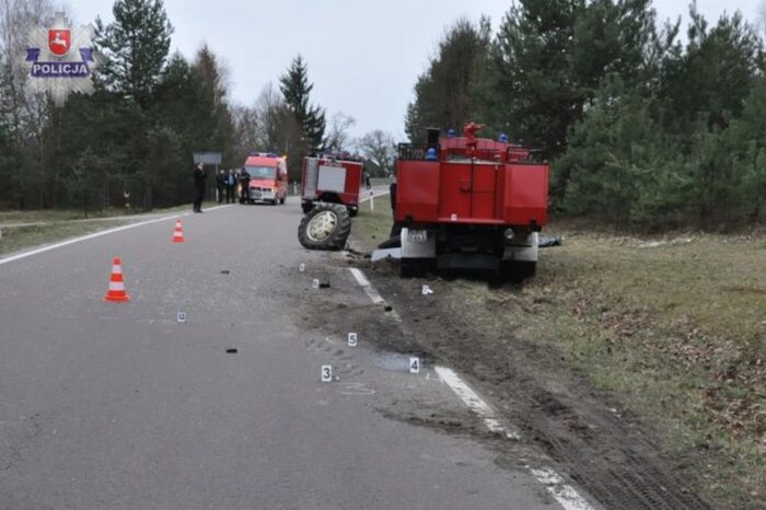 policja, wypadek, Biała Podlaska, traktor, ciągnik, prokuratura