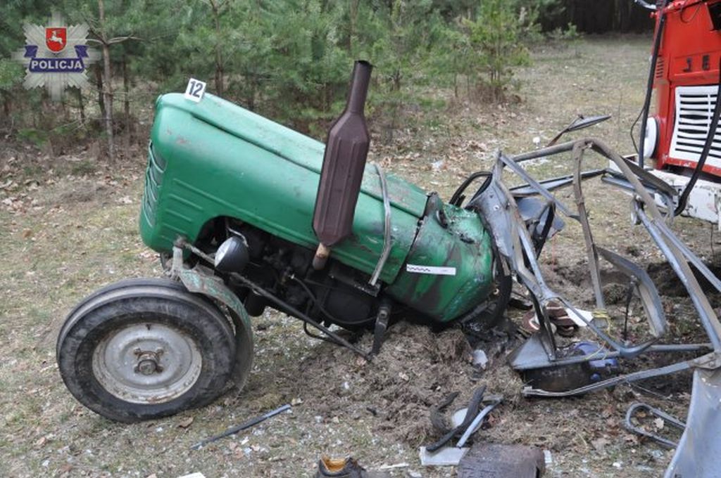 policja, wypadek, Biała Podlaska, traktor, ciągnik, prokuratura