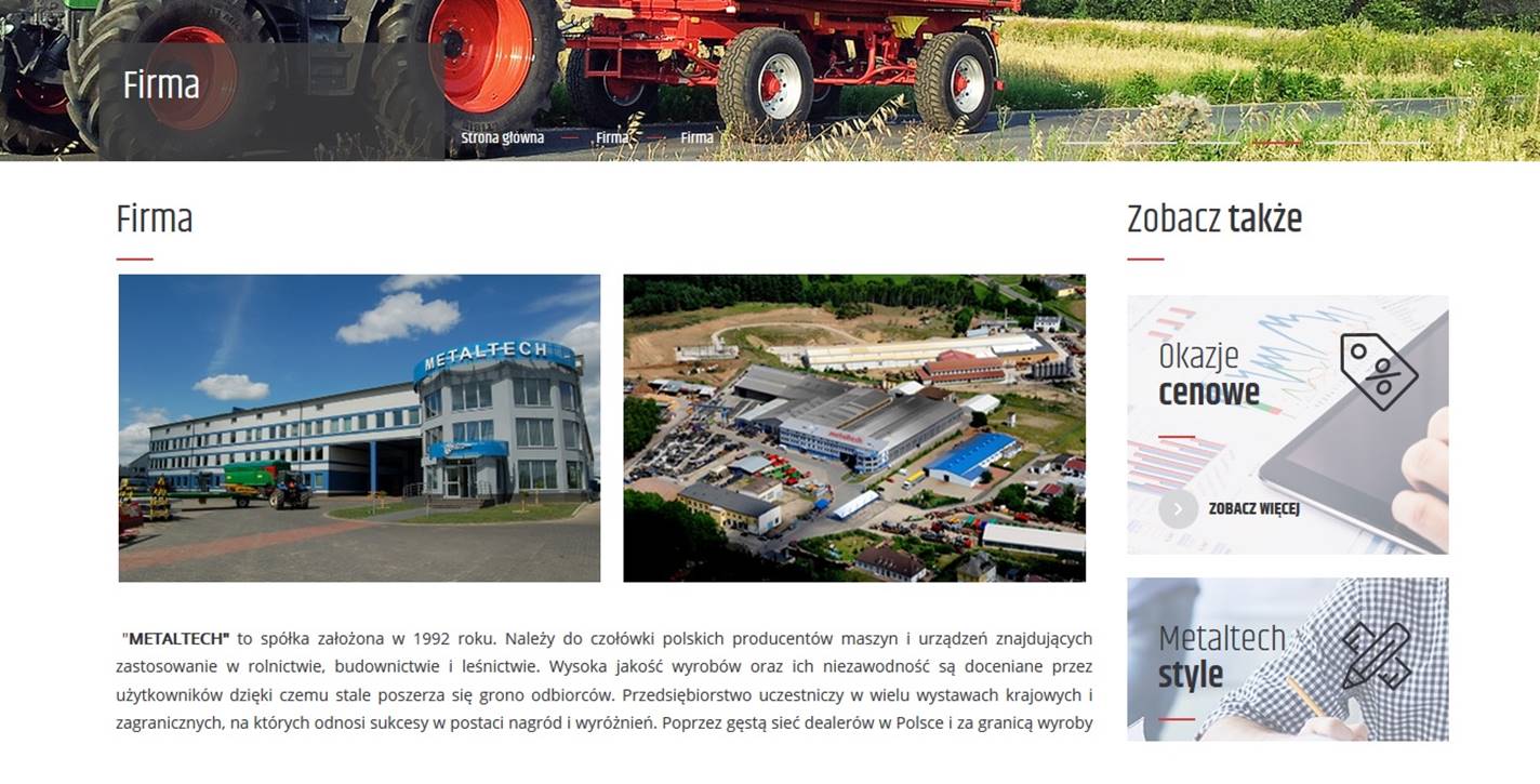 Nowa stona internetowa Metaltechu