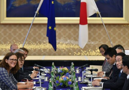 japonia, ue, umowa handlowa ue-japonia, handel, Fumio Kishida, Cecilia Malmstroem