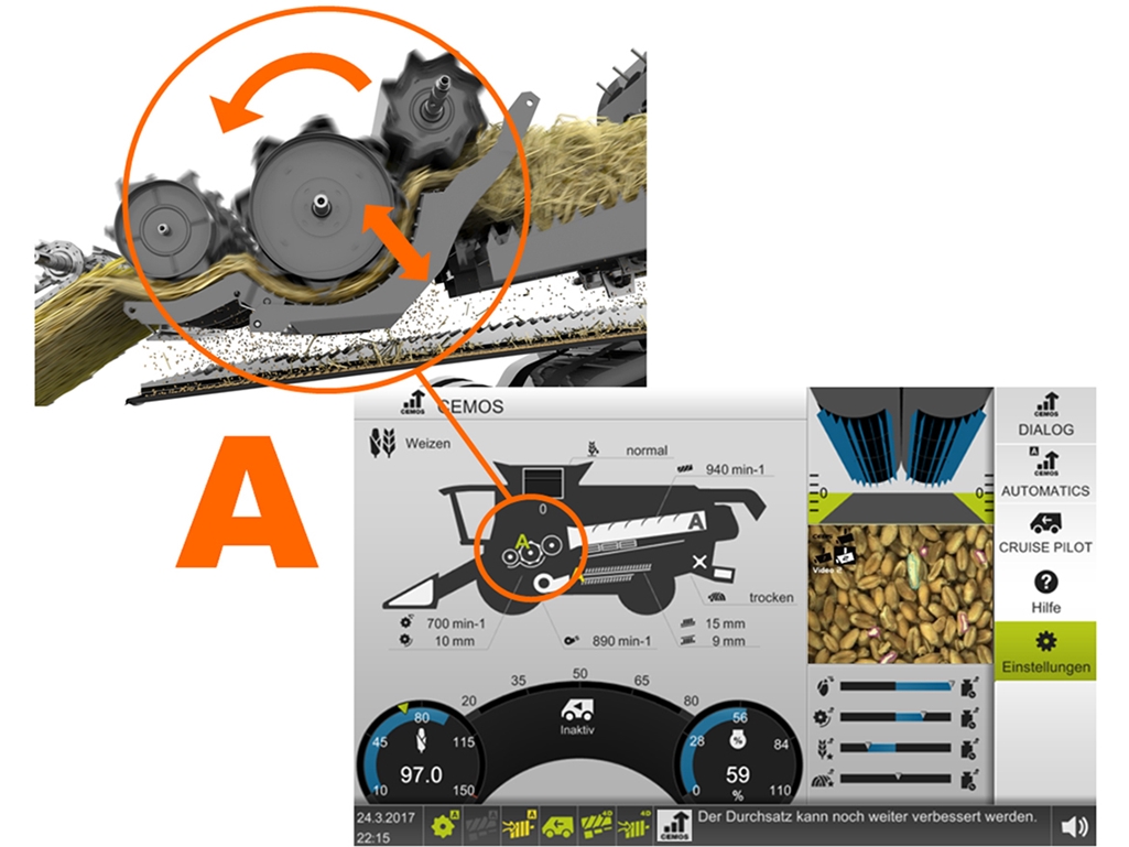 Claas - automatyczny system regulacji kombajnu