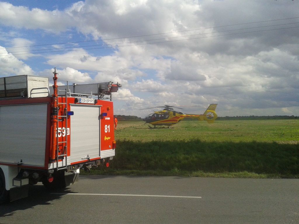 udanin, dolny śląsk, tragedia na drodze, ciężarówka przewożąca zboże