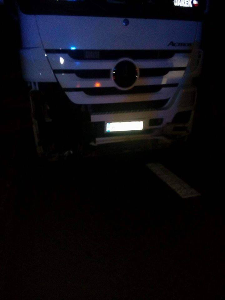 wypadek, dziki, uderzenie w dzika, Grójec, OSP Chynów, policja, straż pożarna