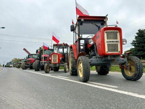 protest rolników, droga s3, rząd, pomoc, dopłaty do zbóż