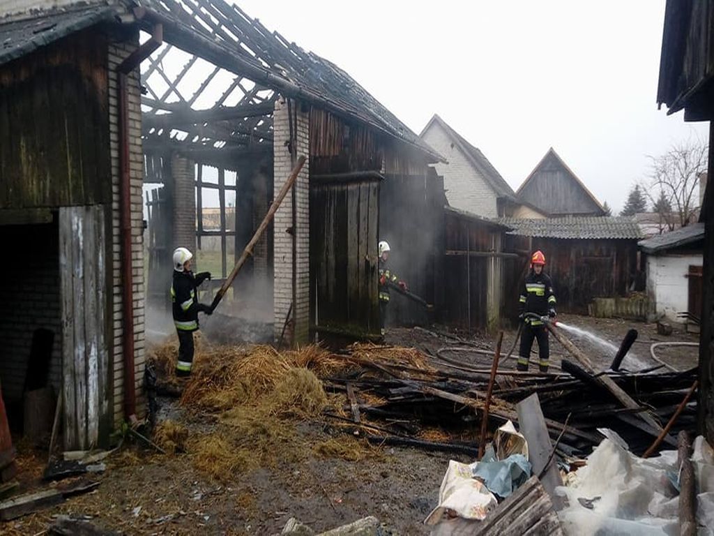 pożary gospodarstw rolnych, straż pożarna, Najdziszów, małaszyn górny, stary bojanów
