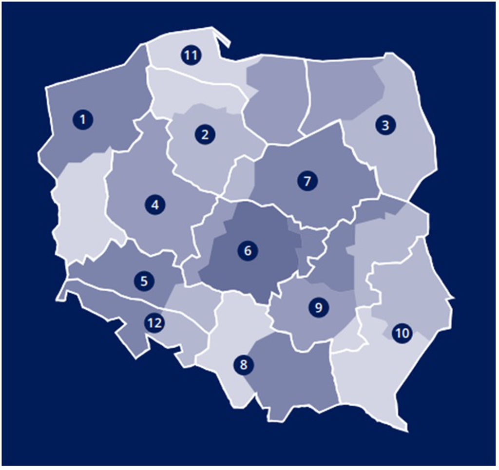 mapa, Polska