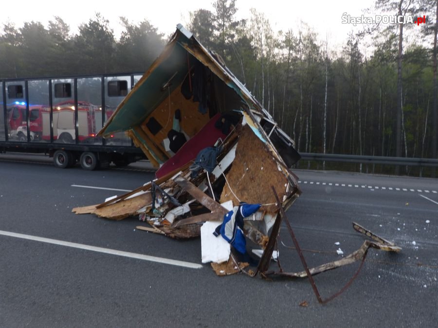 autostrada A1, górny śląsk, szczejkowice, traktor na autostradzie, wypadki z udziałem ciągników