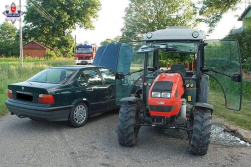 wypadek, traktor, ciągnik, policja, lubelskie, świętokrzyskie
