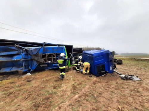 transport zboża, Gołuchów, powiat pińczowski, KP PSP Pińczów