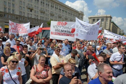 protest, rolnicy protestują w Warszawie, protest rolników, protest sadowników
