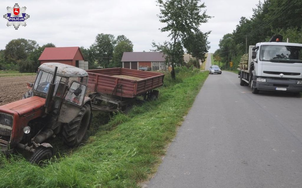wypadki z udziałem ciągników, gmina Leśniowice, powiat chełmski, lubelszczyzna
