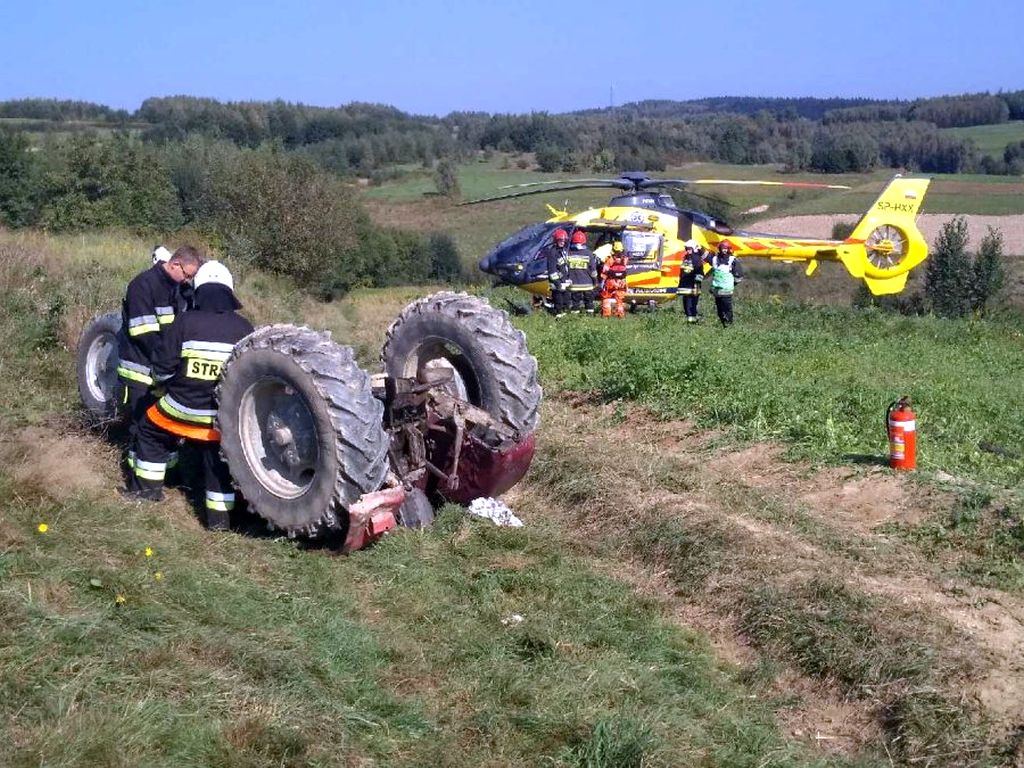 barycz, brzozowo podkarpacie, wypadki z udziałem ciągników