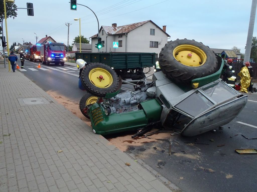 wypadki z udziiałerm ciągników, Wielkopolska, klukowo, powiat złotowski, Nagórzany, powiat sanocki