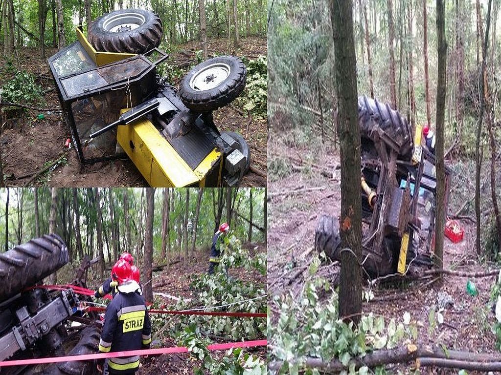 wypadki z udziiałerm ciągników, wielkopolska, Łężeczki, powiat międzychodzki