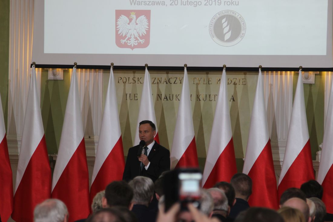 Andrzej Duda, Porozumienie Rolnicze, przemówienie prezydenta Dudy