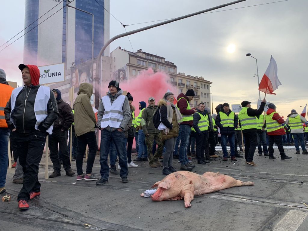 agrounia, protesty rolników, plac zawiszy, warszawa