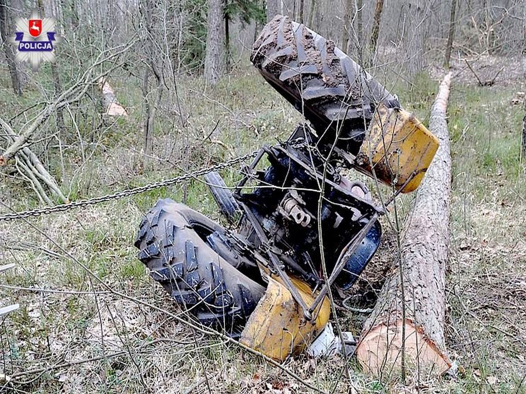 bukowa, biłgoraj, wypadki z udziałem ciągników, wypadki w lesie