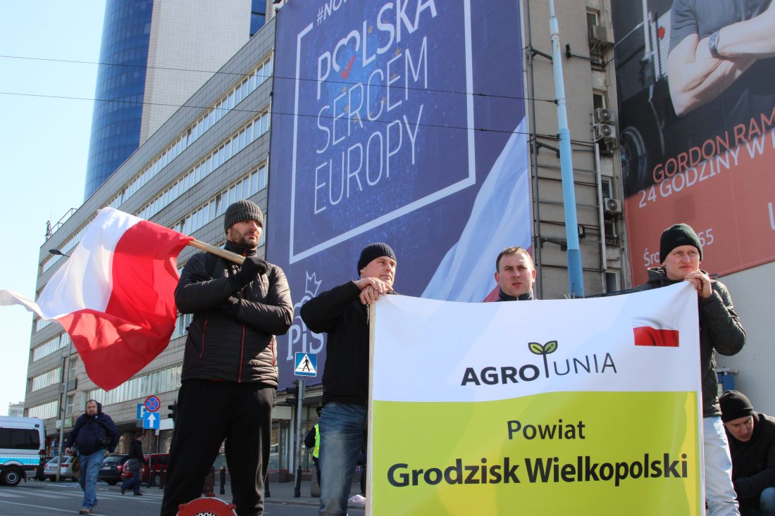 manifestacja rolników w Warszawie, protest, AGROunia, Warszawa, Michał Kołodziejczak