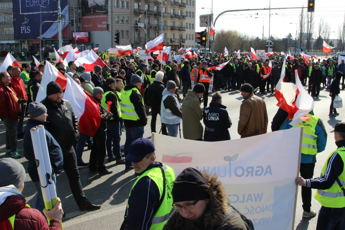 manifestacja rolników w Warszawie, protest, AGROunia, Warszawa, Michał Kołodziejczak