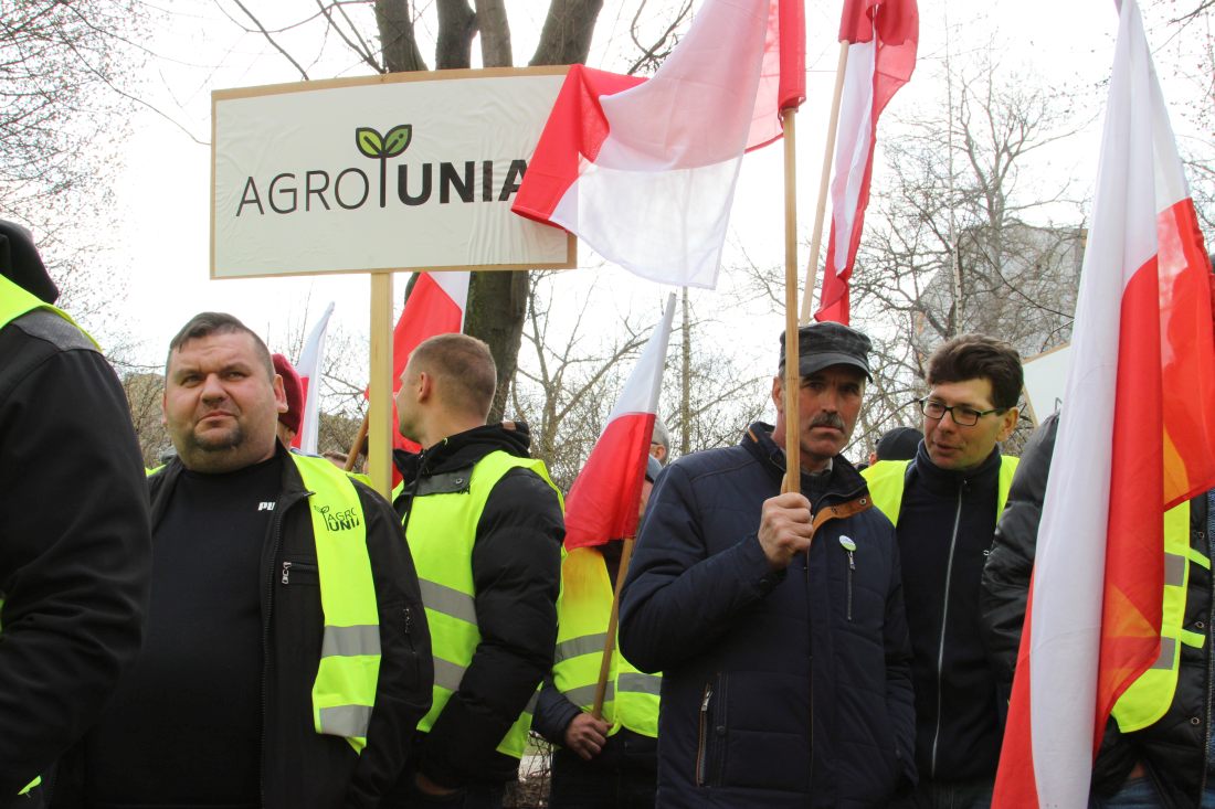 manifestacja rolników w Warszawie, protest, AGROunia, Warszawa, Michał Kołodziejczak