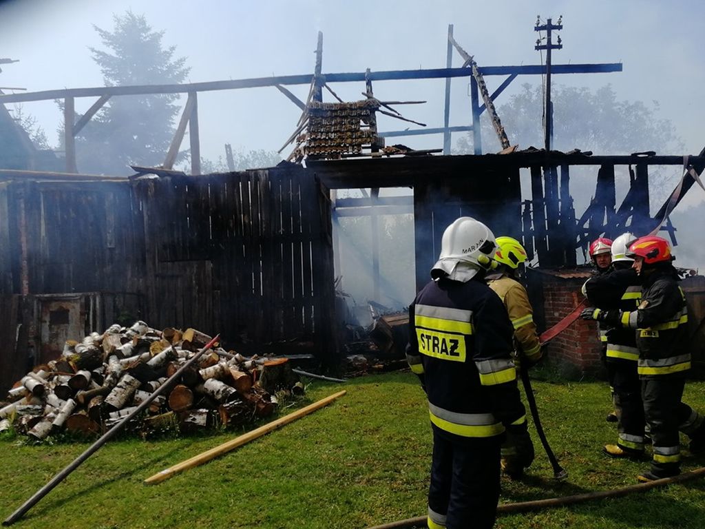 pożary w gospodarstwach, Turawa, opolszczyzna, Żabinek, powiat drawski