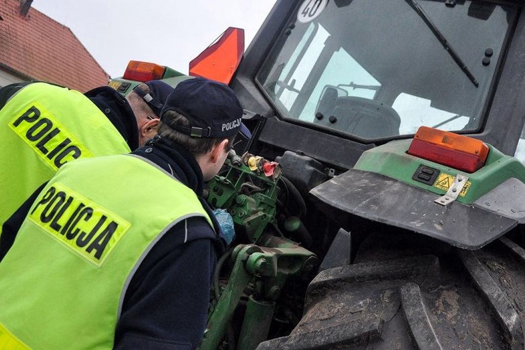 kontrola maszyn rolniczych, kontrola pojazdów, policja