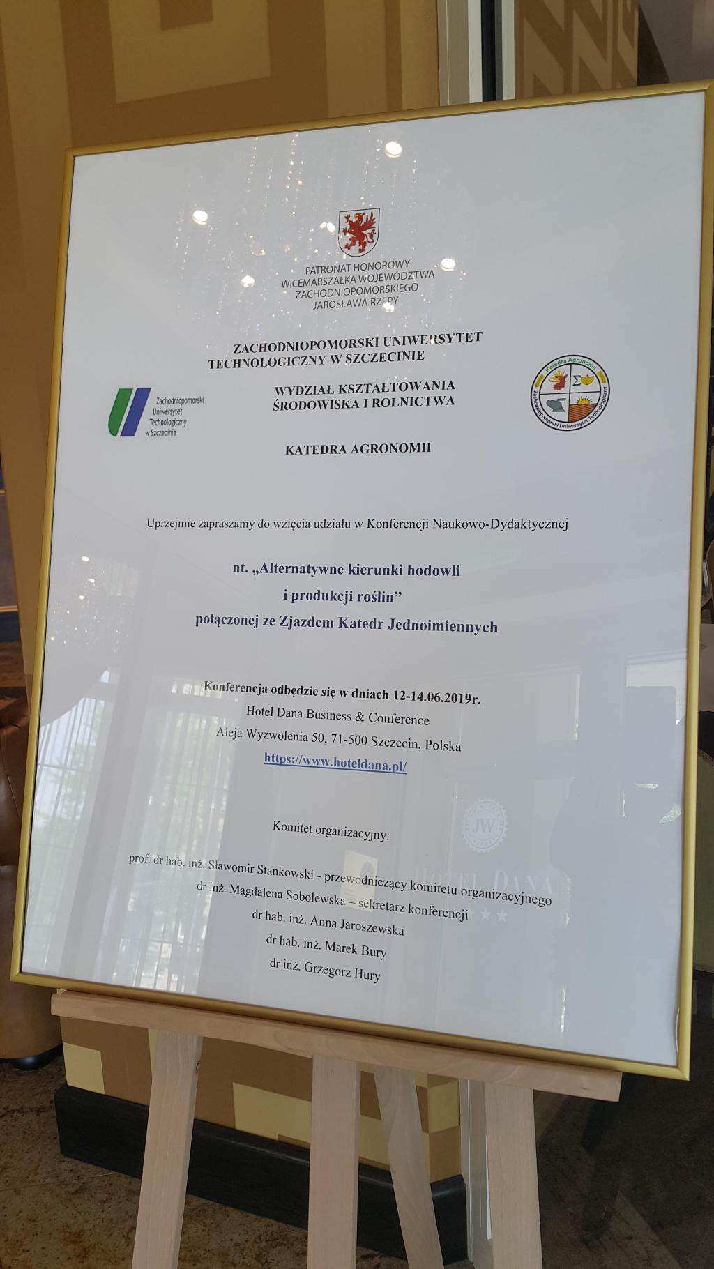 plakat, stojak, konferencja, ZUT Szczecin