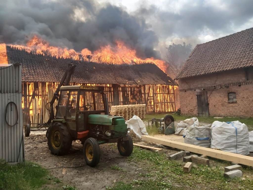 pożary w gospodarstwach, liw, Brodowo, powiat działdowski, powiat ostródzki