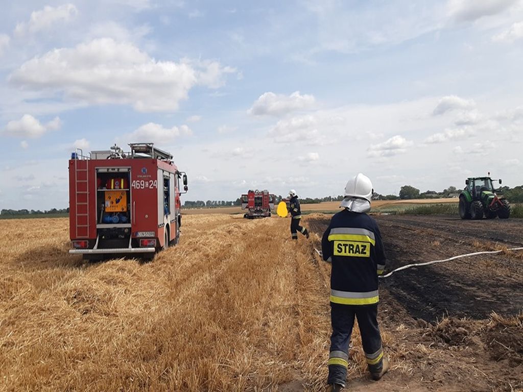 pożary w gospodarstwach, pożary zbóż, pożary na polach, pożary maszyn rolniczych