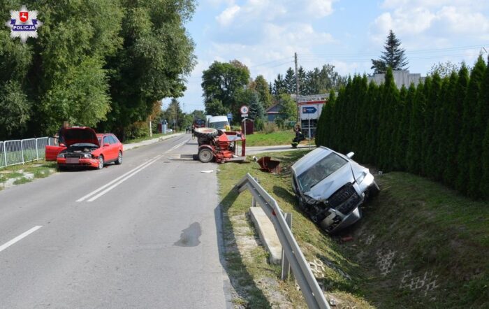 wypadki z udziałem ciągników, wypadki na drogach, Krzywystok, powiat zamojski, Zawady, powiat siedlecki