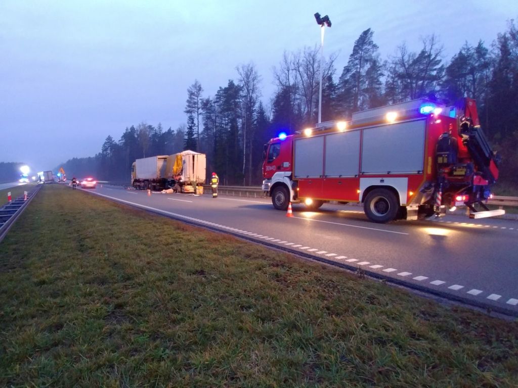pożar ciężarówki z drobiowym mięsem, Jakub Bugajski, KM PSP w Kielcach