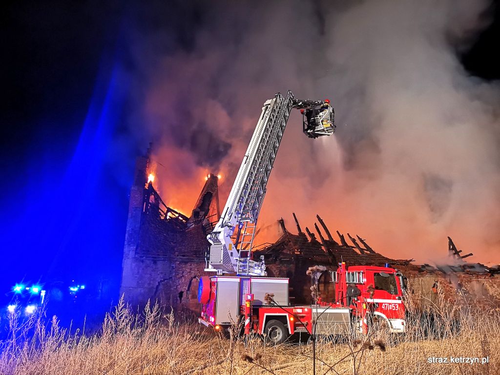 pożary w gospodarstwach, drogosze, powiat kętrzyński, Bzinica Nowa, powiat oleski