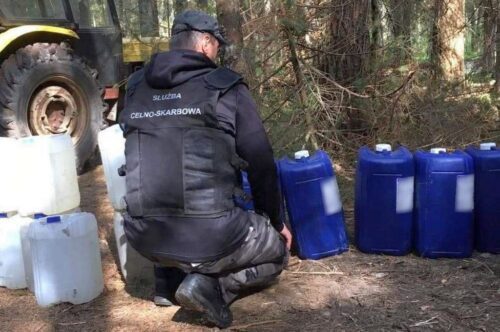 leśna bimbrownia, Puszcza Knyszyńska, sokółka, Wierzchlesie, nielegalna produkcja alkoholu