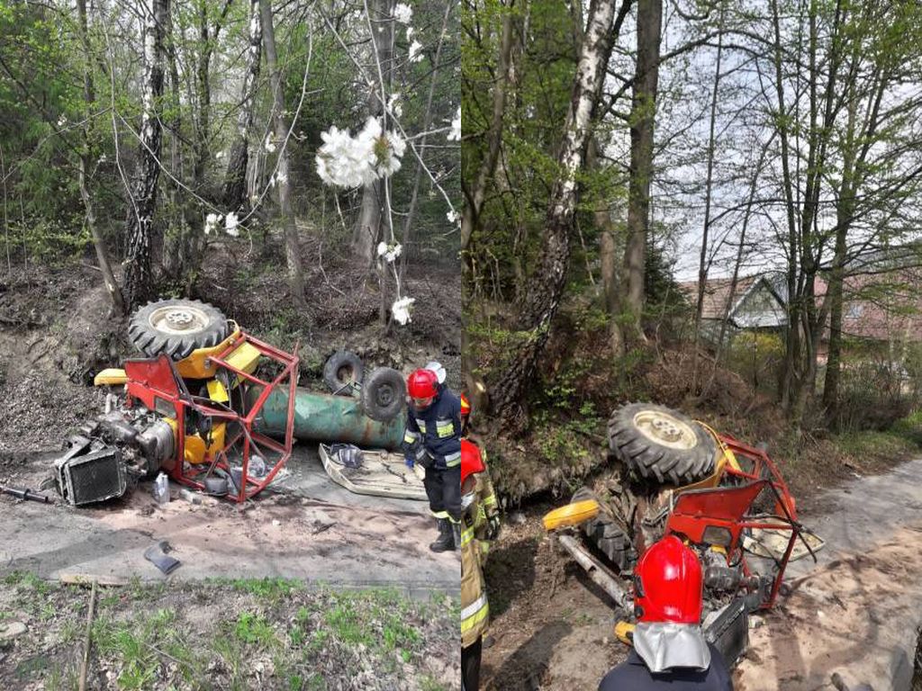 wypadki z udziałem ciągników rolniczych, Krużlowa Wyżna, barcice, Sądecczyzna