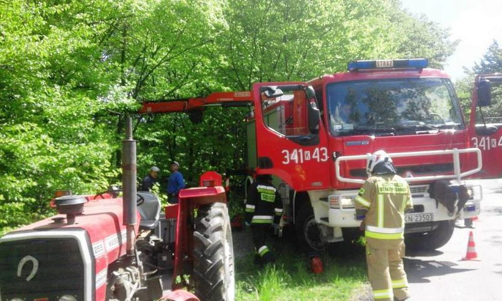 strażacy, małopolskie, wypadek, krowa