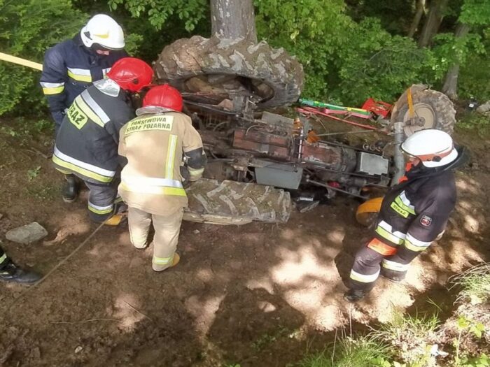 Wesoła, powiat brzozowski, wypadki z udziałem traktorów