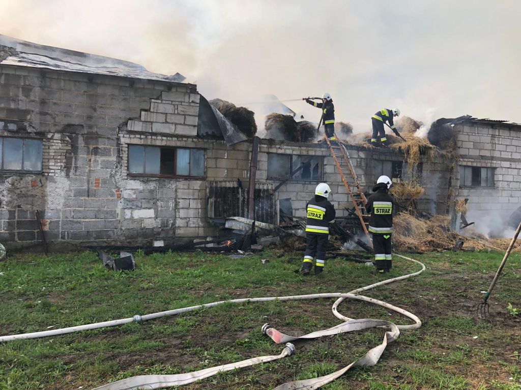 pożar chlewni, Rywałd, powiat starogardzki, pożary w gospodarstwach