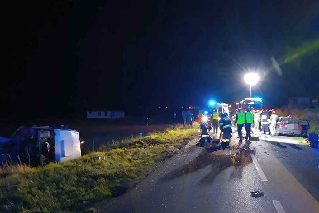 wypadki z udziałem ciągników rolniczych, wypadki na drogach, trasa Puck-Połczyno, powiat braniewski