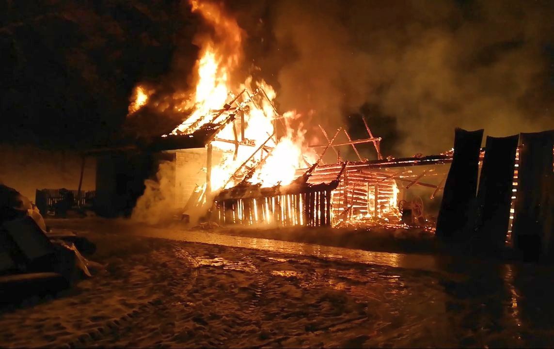 pożary w gospodarstwach, pożar stodoły, Jastrzębia, powiat tarnowski