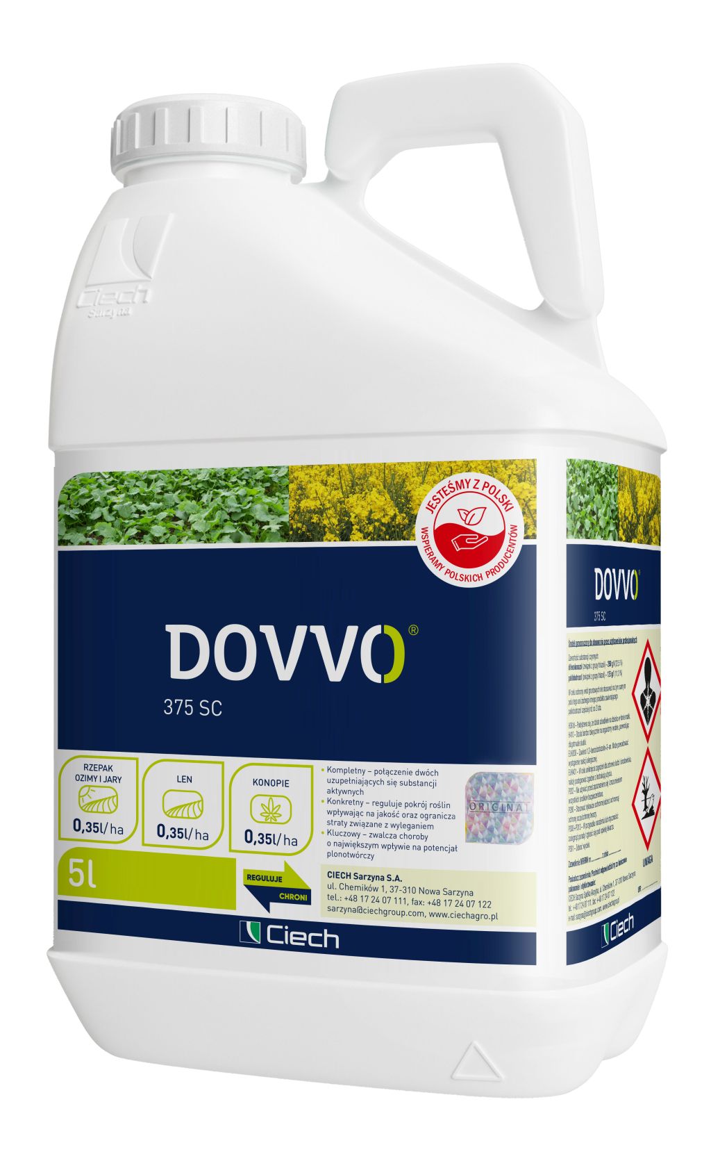Dovvo, Ciech Sarzyna, fungicyd i regulator wzrostu, regulacja rzepaku, difenokonazol, paklobutrazol