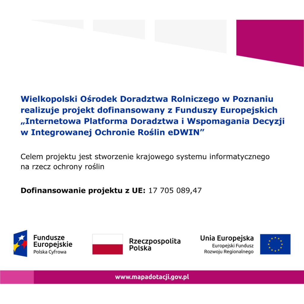 WODR w Poznaniu, eDWIN, integrowana ochrona roślin, Wirtualne gospodarstwo, aplikacja podpowie jak chronić uprawy,