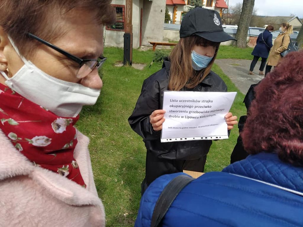 gmina  Lipowiec Kościelny, grypa ptaków, Powiat żuromiński, powiat mławski, grzebowisko drobiu