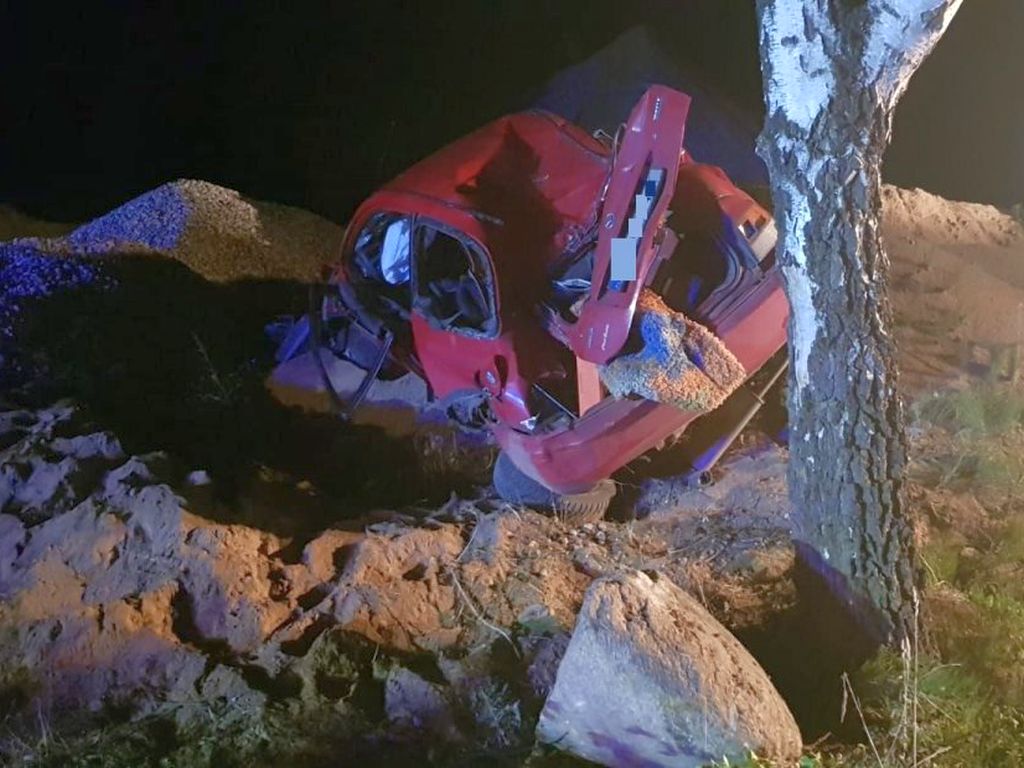 traktor w rowie, Piasecznia, powiat ostrołęcki, KMP Ostrołęka