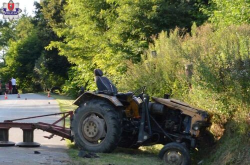 ciągnik, wypadek, traktor