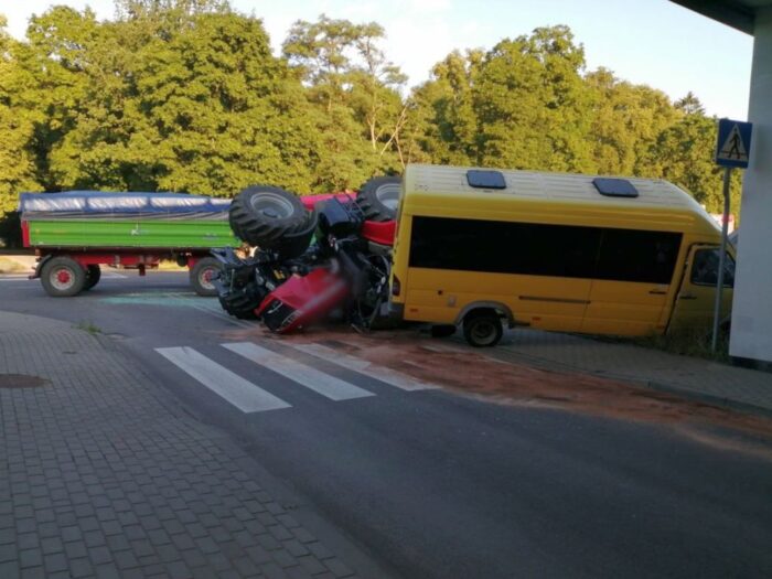 wypadki z udziałem ciągników rolniczych, Waplewo, Olsztynek, KMP Olsztyn