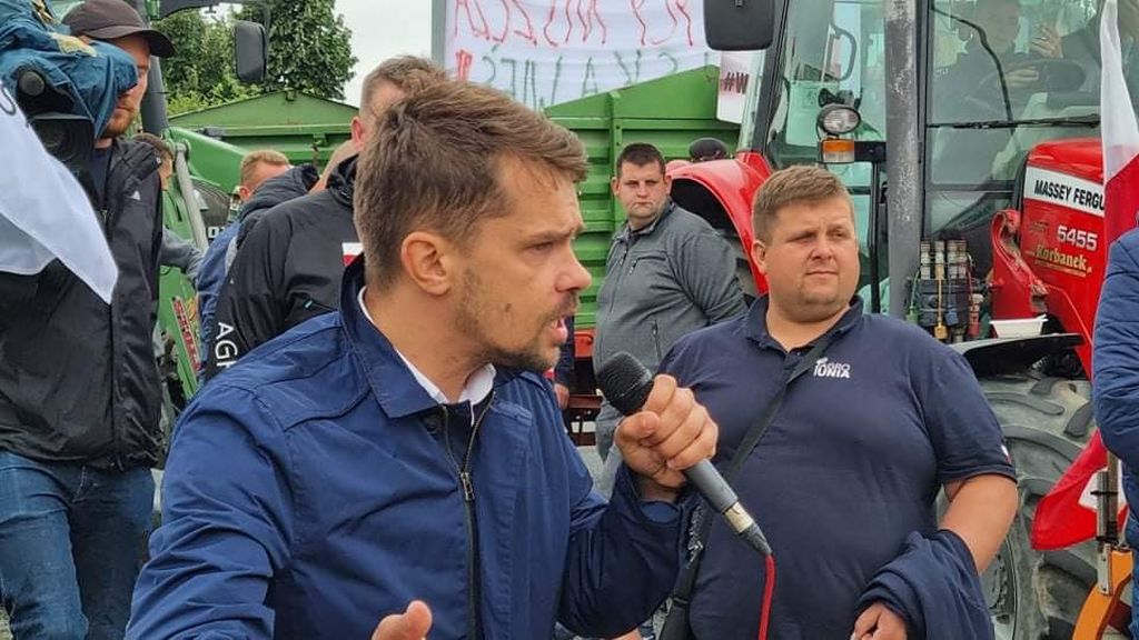 protesty rolników, blokada dróg, agrounia, walka z asf w Polsce, Michał Kołodziejczak, Grzegorz Puda