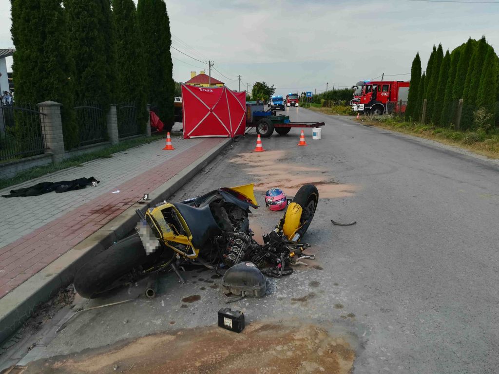 wypadek, motor, traktor, dębiany