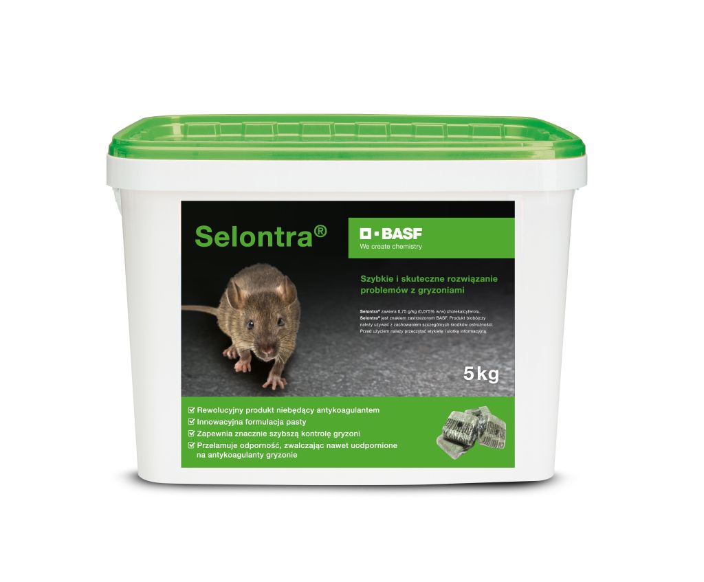 BASF, Selontra®, zwalczanie gryzoni, gryzonie, cholekalcyferol, substancja czynna, obora, chlewnia